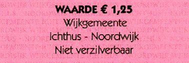 Collectebon €1,25 (vel 20 stuks)