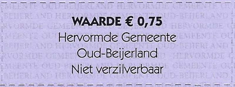 Collecte bonnen € 0,75 per vel van 20 stuks