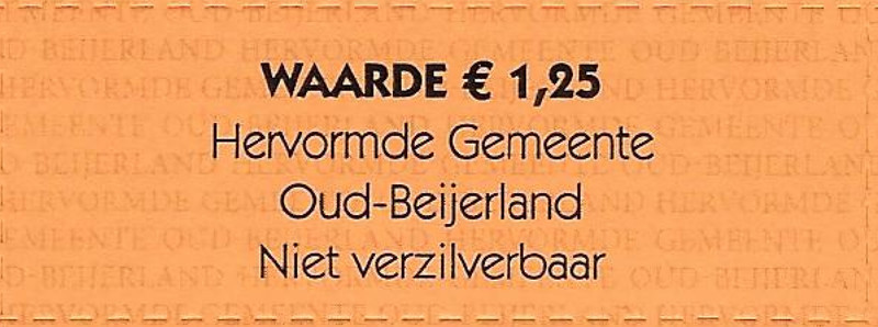 Collectebonnen € 1,25 per vel van 20 stuks