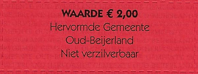 Collectebonnen € 2,00 per vel van 20 stuks