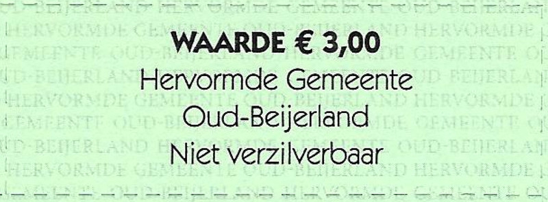 Collectebonnen € 3,00 per vel van 20 stuks