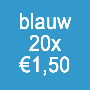 Blauwe collectebonnen €30,00 (20 x €1,50)