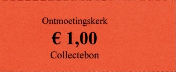 Collectebonnen in coupures van € 1,00